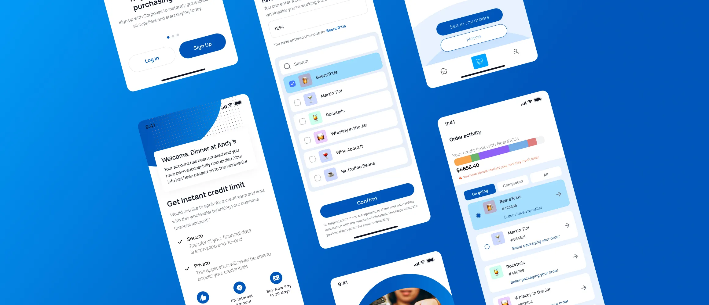 Easy24 product screens