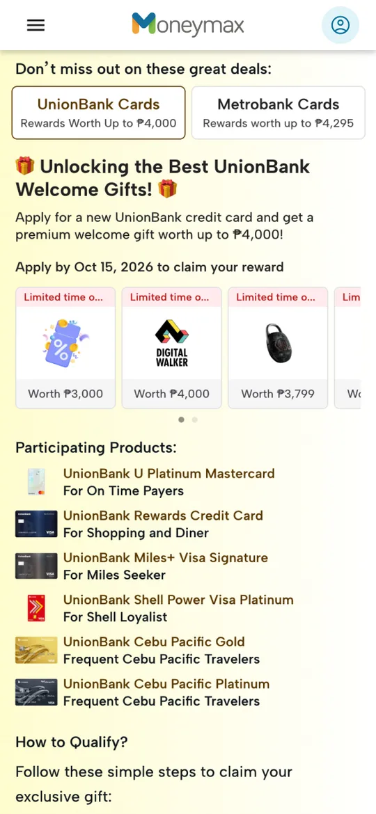 MoneyMax Philippines campaign assembled from reusable blocks